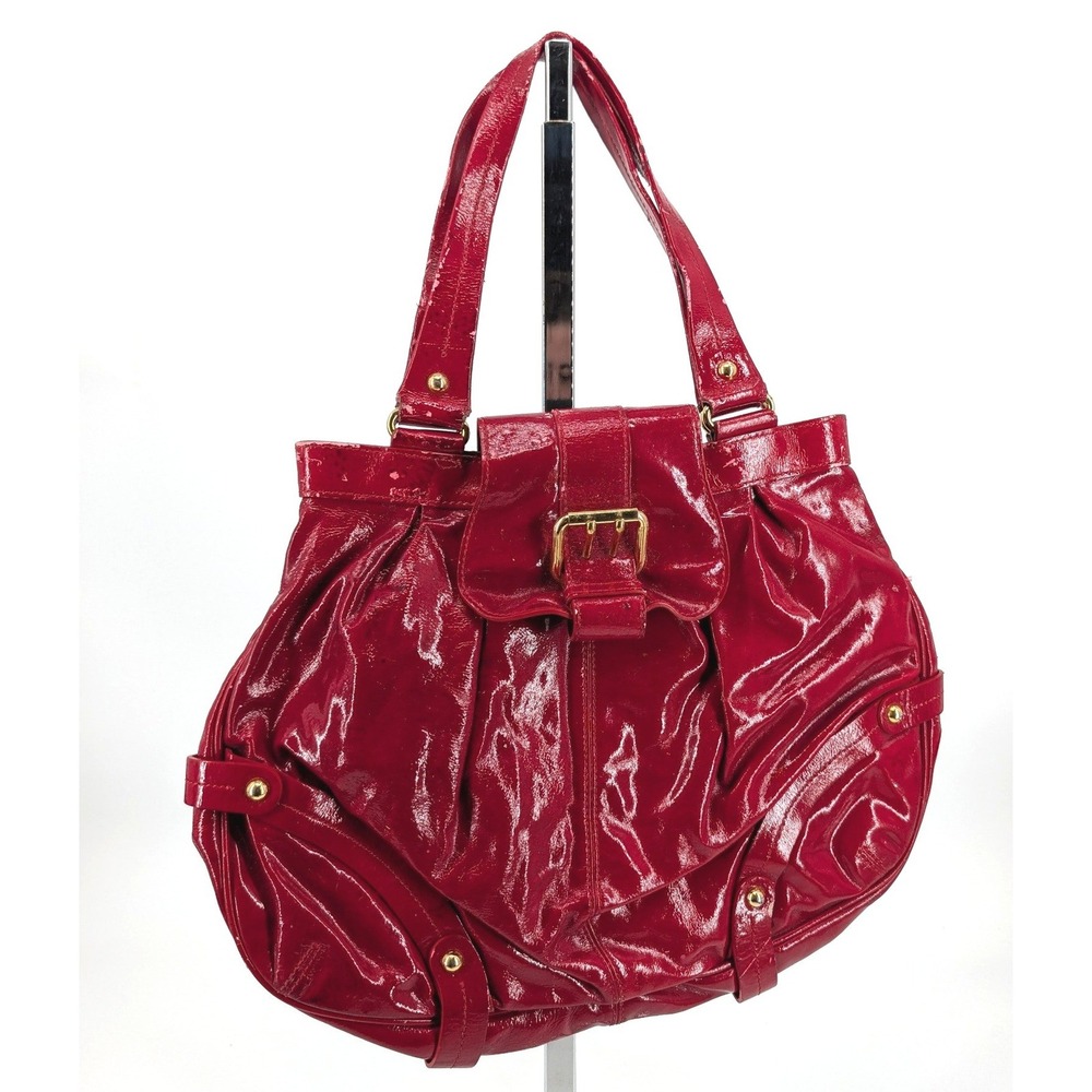 Dooney & Bourke Hayden Panettiere Red Patent Leather Shoulder Bag Fair Condition